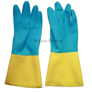 NMSAFETY industrial handschuh neopren blau und yellov flocklined